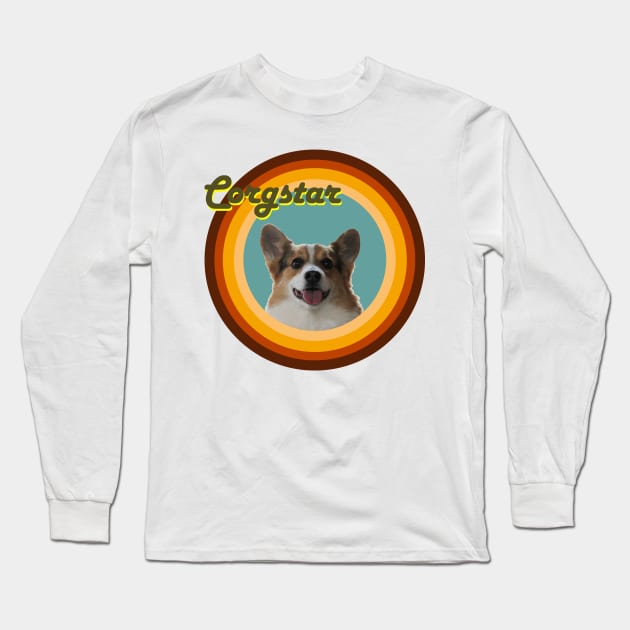 Groovy Corgstar, Baby! Long Sleeve T-Shirt by ztrnorge